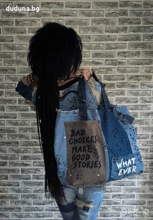 Нова страхотна дънкова дамска чанта.!!!, снимка 1