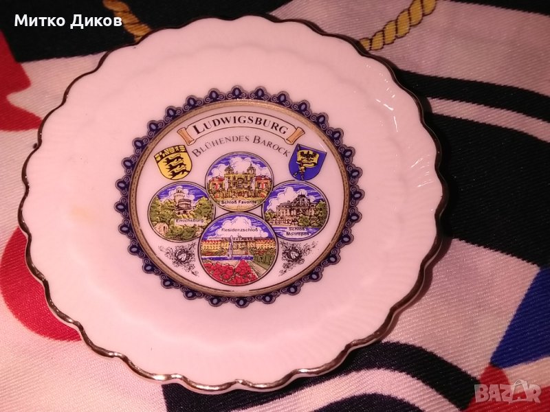 Чиния за украса Людвигсбург Германия фи 8см, снимка 1