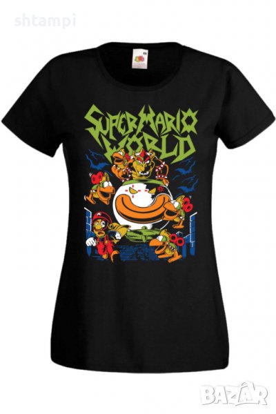 Дамска тениска Nintendo Super Mario World,Игра,Гейм,Геймър,Подарък,Изненада,Повод,Празник,Събитие, снимка 1