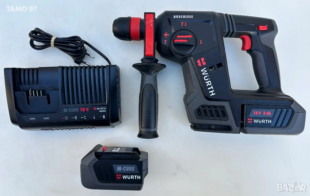 Wurth ABH 18 Compact - НОВ Безчетков перфоратор M-Cube 2x18V 5.0Ah, снимка 1