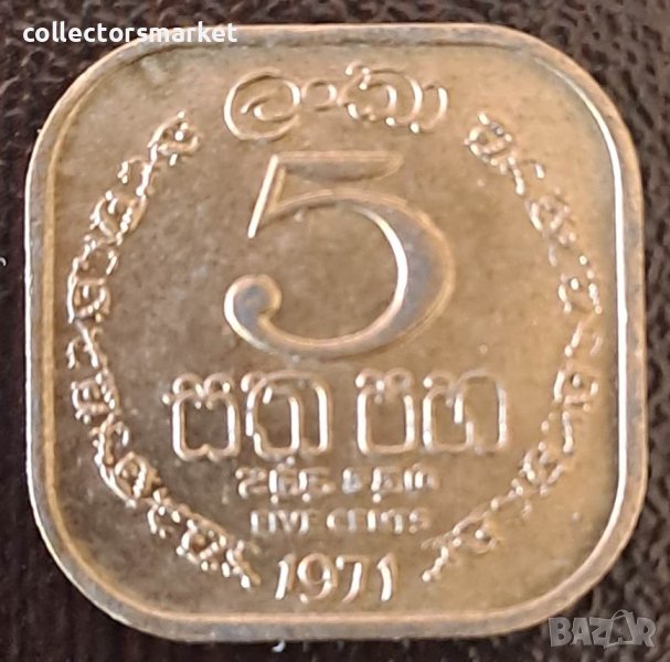 5 цента 1971, Шри Ланка, снимка 1