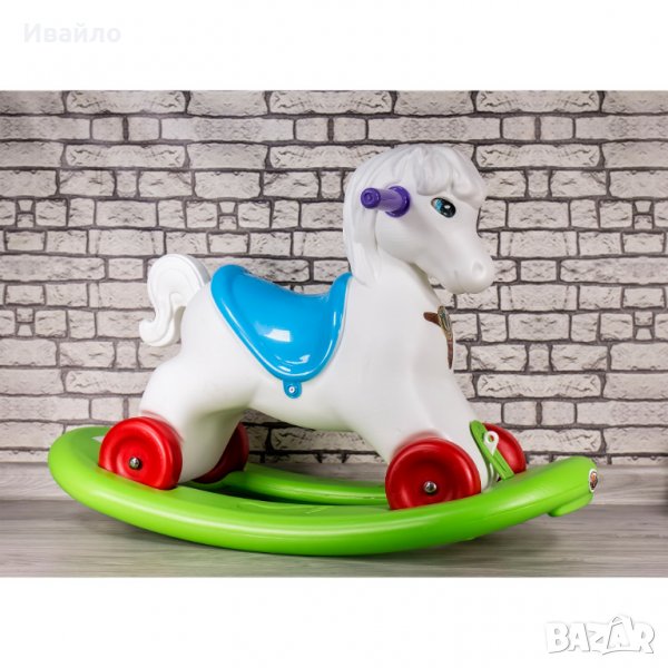 Детско конче, люлка и кракомобил 2в1 - Код 2706, снимка 1