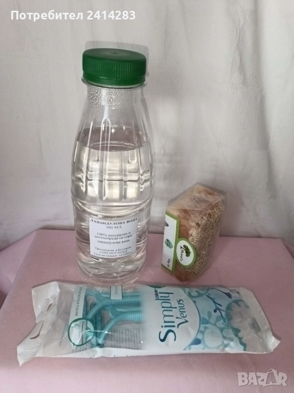 ПРОМО ПАКЕТ 852 - дамски самобръсначки Gillette,лав.вода и сапун с магарешко мляко, снимка 1