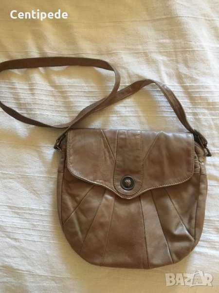 Винтидж чанта през рамо от естествена кожа, снимка 1