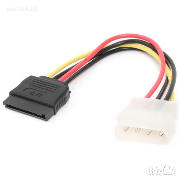 Кабел захранващ преходник ATX Molex 4pin – SATA, НОВ, снимка 1