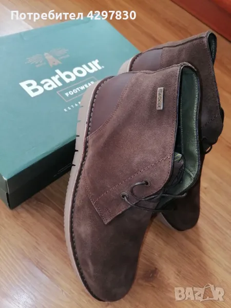 Велурени обувки Barbour № 45, снимка 1