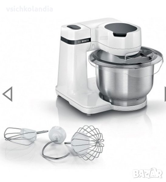 Миксер за тесто Bosch MUM Series 2 MUMS2EW00 с купа от неръждаема стомана 3,8 L (код 610), снимка 1