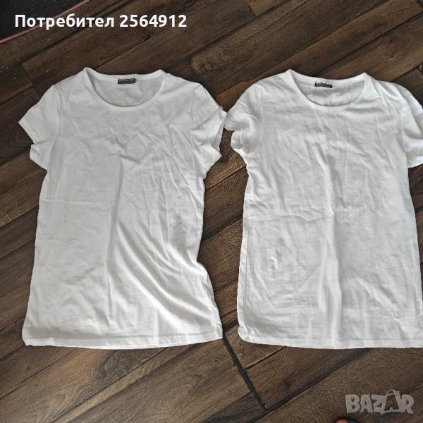 продавам две бели еднакви тениски, снимка 1
