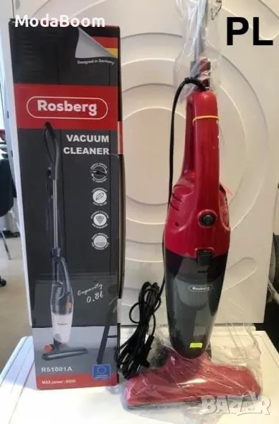 Прахосмукачка вертикална Rosberg R51001A,  HEPA филтър, Използване като ръчна и за автомобил, снимка 1