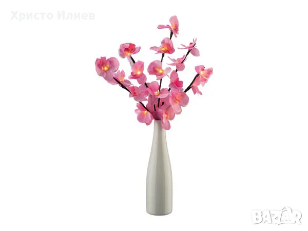 Декоративна ваза с LED светещ цвят декоративна клонка Livarno Home, снимка 1