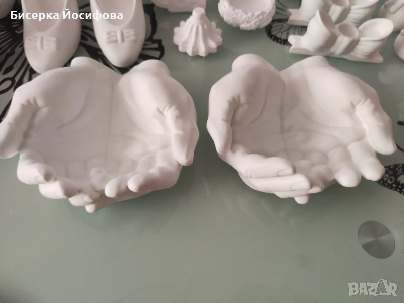 Заготовки  за вашите проекти + Кашпи съдове от керамична смес , снимка 1