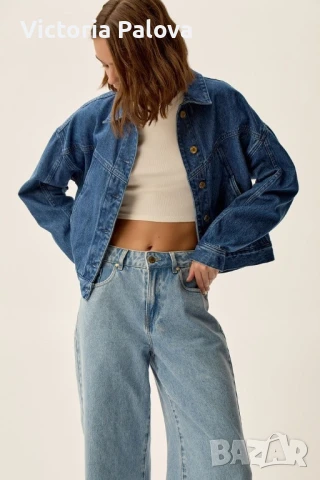 Тъмносиньо късо  дънково яке EXPLORER