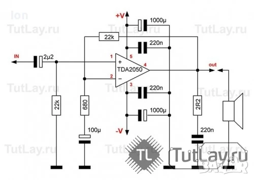 TDA2050 Hi-Fi Audio Amplifier 35W/4Ohms, снимка 2 - Ресийвъри, усилватели, смесителни пултове - 50677413