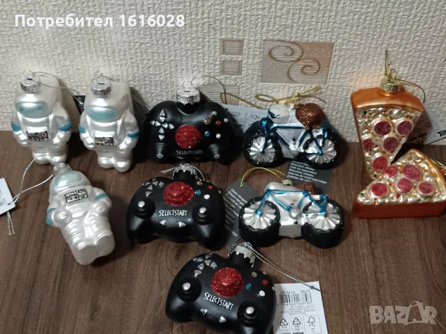 Уникални и красиви стъклени играчки за елха., снимка 6 - Декорация за дома - 43370319