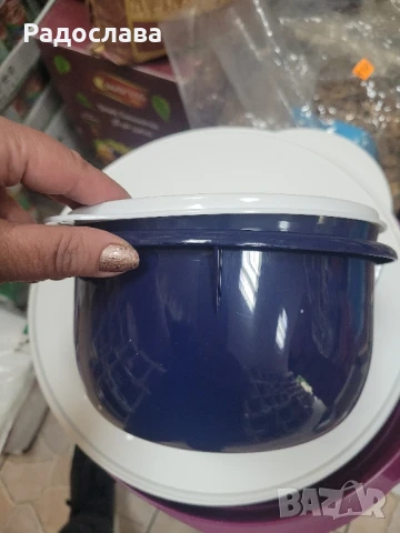 Капак против пръски.Купа Бермуда за месене , втасване от Tupperware , снимка 7 - Съдове за готвене - 42982138