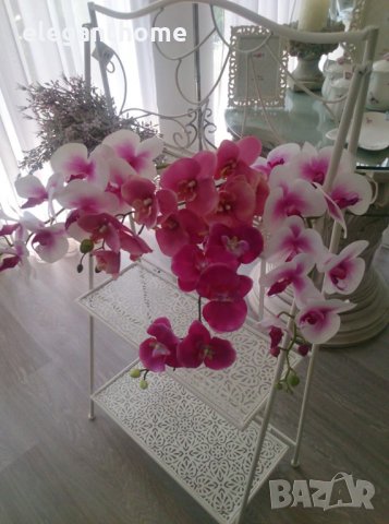 Метална етажерка  Цвят - слонова кост Размери - 60 см/30 см/118 см височина, снимка 3 - Секции и витрини - 26510423