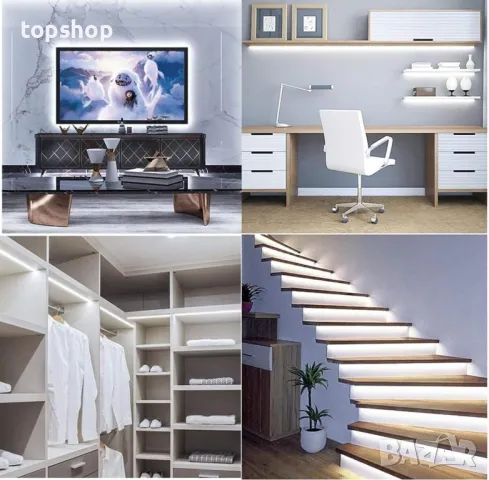 SIRYYUI COB LED лента 3M,6000K, 480LEDs/M, DC24V, CRI 90+ с RF дистанционно и захранване, снимка 5 - Лед осветление - 50303151