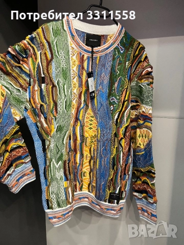 Carlo Colucci Jacquard - Пуловер XL, снимка 2 - Пуловери - 52552906