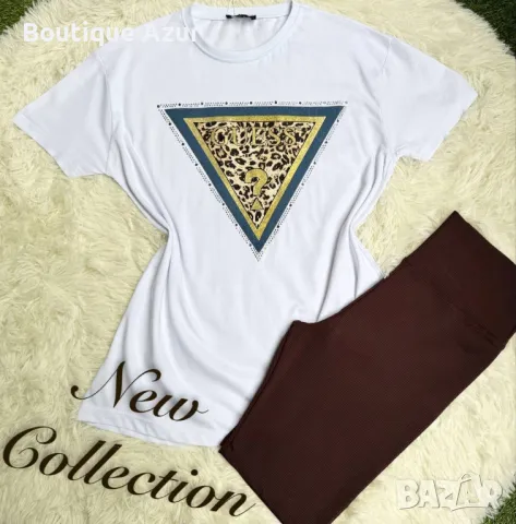 дамски комплекти тениска и къс клин с череши , снимка 4 - Комплекти - 50332047