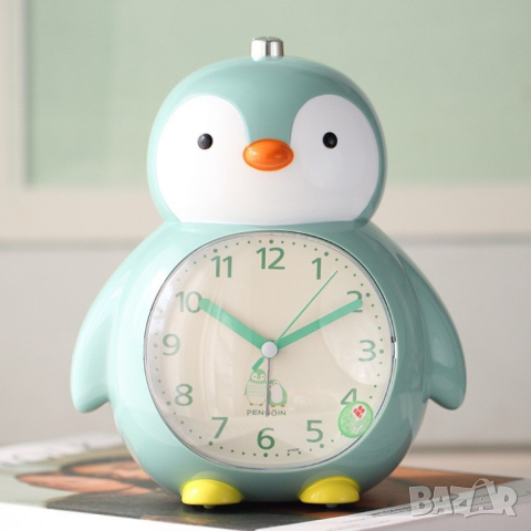 Детски часовник, нощна лампа Пингвин 14cm*18cm*10cm, снимка 3 - Детски нощни лампи - 44882730