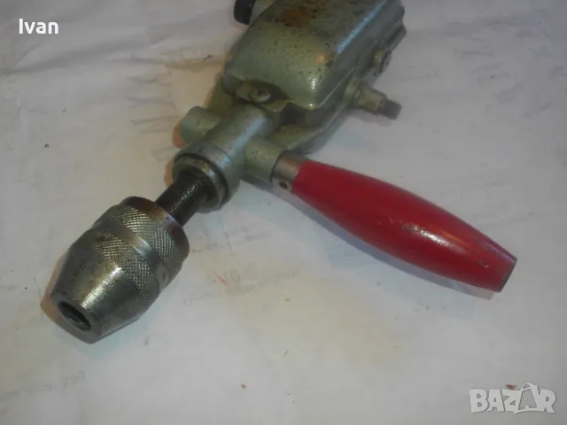 S10-1 WEST GERMANY 345мм/ф13мм СТАРО КАЧЕСТВО ФРГ РЪЧНА ДРЕЛКА БОРМАШИНА МАТКАП С ОПОРНО РАМО ОТЛИЧН, снимка 4 - Бормашини - 48319249