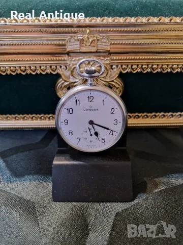 Прекрасен голям антикварен швейцарски джобен часовник CORTEBERT , снимка 7 - Антикварни и старинни предмети - 49333894