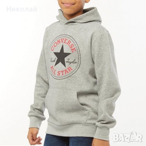 CONVERSE Hoodie Оригинален Детски Юношески Суичър Размер 13-14-15г 158-170см