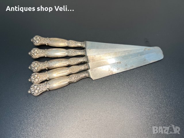 Сребърни ножове за хранене №4844 , снимка 1 - Други ценни предмети - 43224775