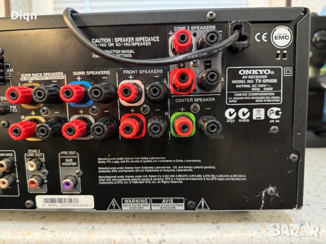 Onkyo TX-SR606 , снимка 11 - Ресийвъри, усилватели, смесителни пултове - 43302479