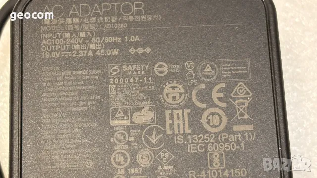 ASUS ADP-10280 оригинално зарядно 45W (4.0x1.35mm,19V/2.37A), снимка 7 - Кабели и адаптери - 48587482