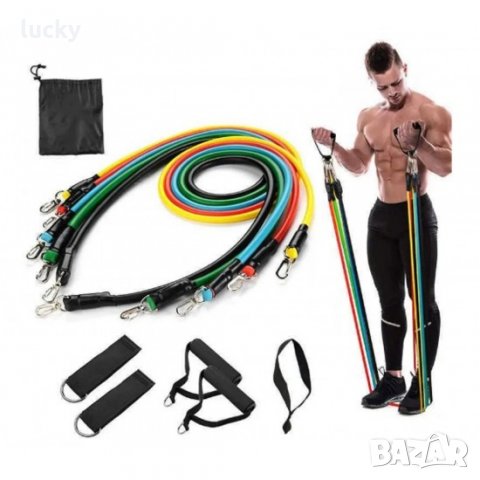 5бр. Комплект ластици за тренировка Power Resistance Bands, снимка 8 - Фитнес уреди - 35488922