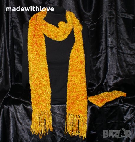 Комплект шал и лента за глава /Ръчно плетиво подарък hand made/, снимка 4 - Шалове - 35147775