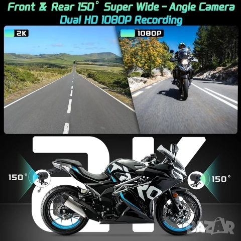 Навигация и видеорегистратор с Apple car play и Android Auto за мотоциклети и скутери , снимка 5 - Аксесоари и консумативи - 52966386