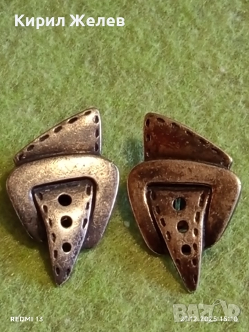 Сребърни обеци стил модернизъм с абстрактна геометрична форма 52483, снимка 9 - Обеци - 52912706