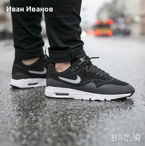 оригинални маратонки Nike Air Max 1 Ultra Moire Black -номер 37,5 , снимка 6 - Маратонки - 36412939
