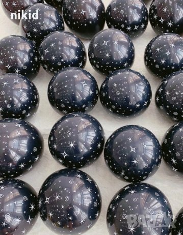 Тъмно син на звездички обикновен латекс латексов балон парти рожден ден парти космос, снимка 2 - Други - 32951123