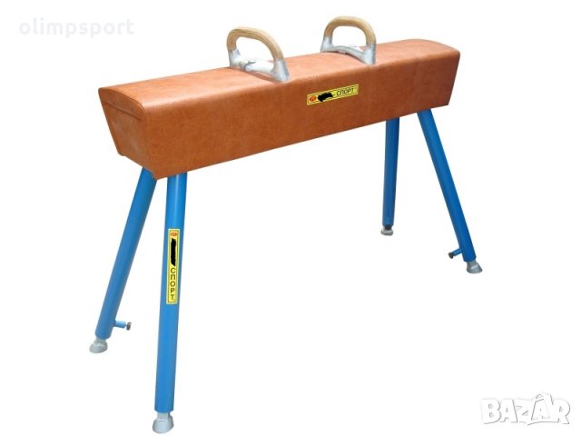 Кон гимнастически с гривни Стабилна стоманена конструкция с телескопично регулиране на височината. К