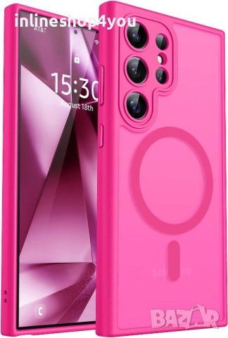 Матов MAGSAFE Кейс за Samsung Galaxy S24 Ultra, снимка 8 - Калъфи, кейсове - 51792932