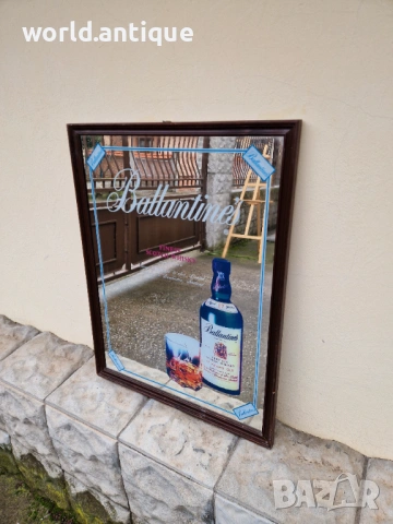 Прекрасно антикварно рекламно огледало , снимка 2 - Антикварни и старинни предмети - 53210445