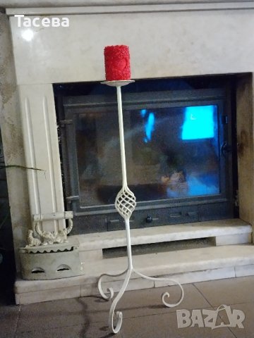 Продавам свещник от ковано желязо , снимка 2 - Декорация за дома - 43627198