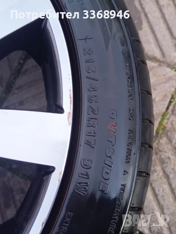 Джанти 17" 4x100 с гуми Tomason 215/45/17, снимка 7 - Гуми и джанти - 52867359