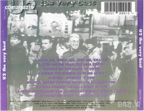 Компакт дискове CD U2 – The Very Best, снимка 2 - CD дискове - 40528469