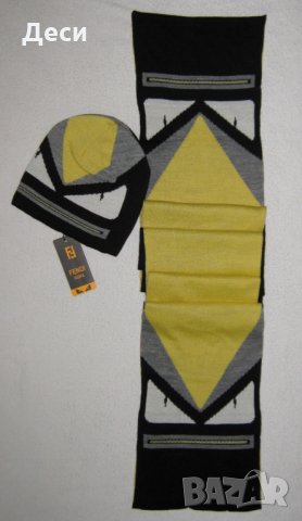 FENDI шал и шапка комплект, снимка 2 - Шапки - 35025016