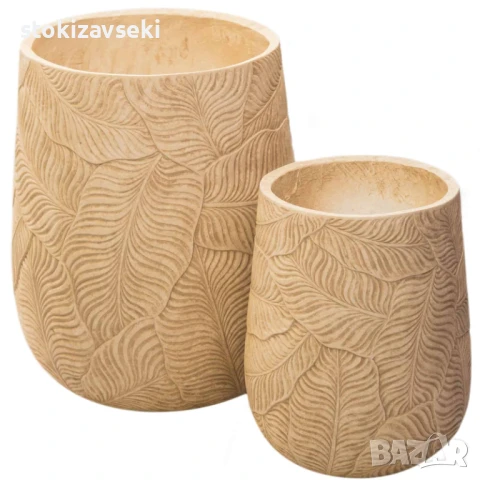Декоративна кашпа листа, 2 размера, снимка 1