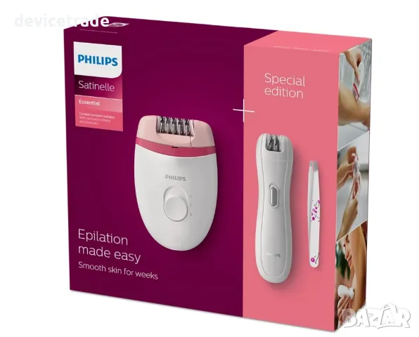 Комплект епилатор Philips Satinelle BRP506/00, 2 настройки на скоростта, снимка 6 - Епилатори - 48381322