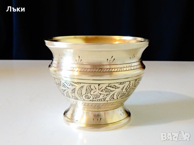 Бронзова чаша за вино,бокал,клетъчен емайл. , снимка 6 - Антикварни и старинни предмети - 32667067