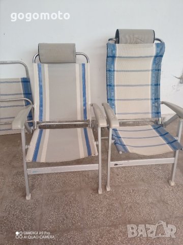 Сгъваем шезлонг алуминиеви за плаж, с регулиране на наклона , снимка 15 - Къмпинг мебели - 37965946