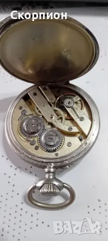 Швейцарски джобен СРЕБЪРЕН часовник - Класика в жанра - Рядък, снимка 7 - Джобни - 48925860