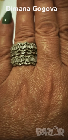 Сребърен пръстен, снимка 4 - Пръстени - 51489673
