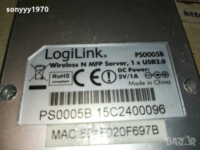 LOGILINK WIRELESS SERVER USB-GERMANY 0312212014, снимка 18 - Рутери - 35020262